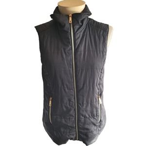 Kenneth Cole Reaction Black Quilted Full Zip Vest Sz S